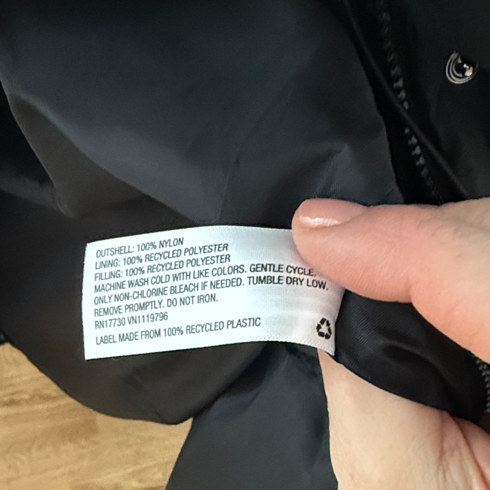 a new day EUC Women's Black duvet long Puffer Coat S - Picture 6 of 7
